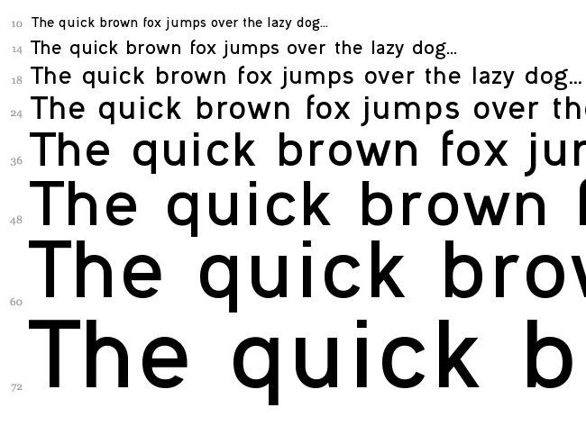 Ogonek Unicase font waterfall